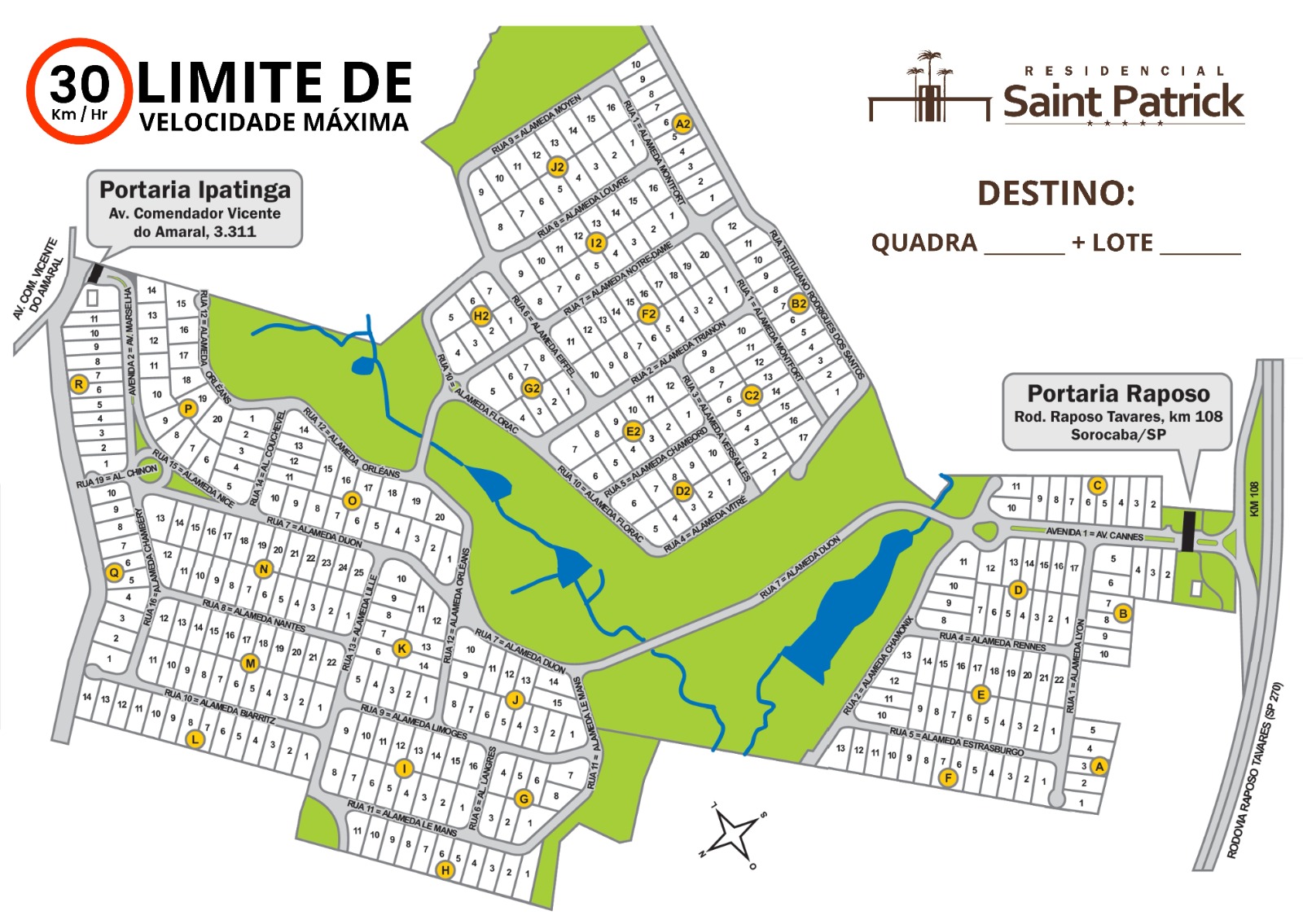 Stylized map of the condominium